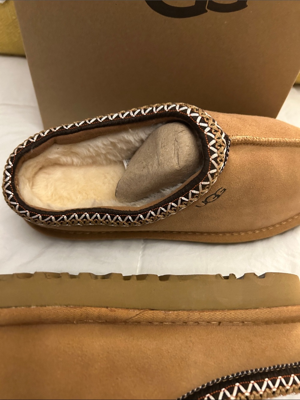 UGG Chestnut Suede Cozy Slip-On Mules NIB. Size 41 ($149 on Ugg website) NIB - Picture 4 of 14